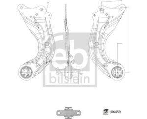 Bras de liaison, suspension de roue - 186459 FEBI BILSTEIN