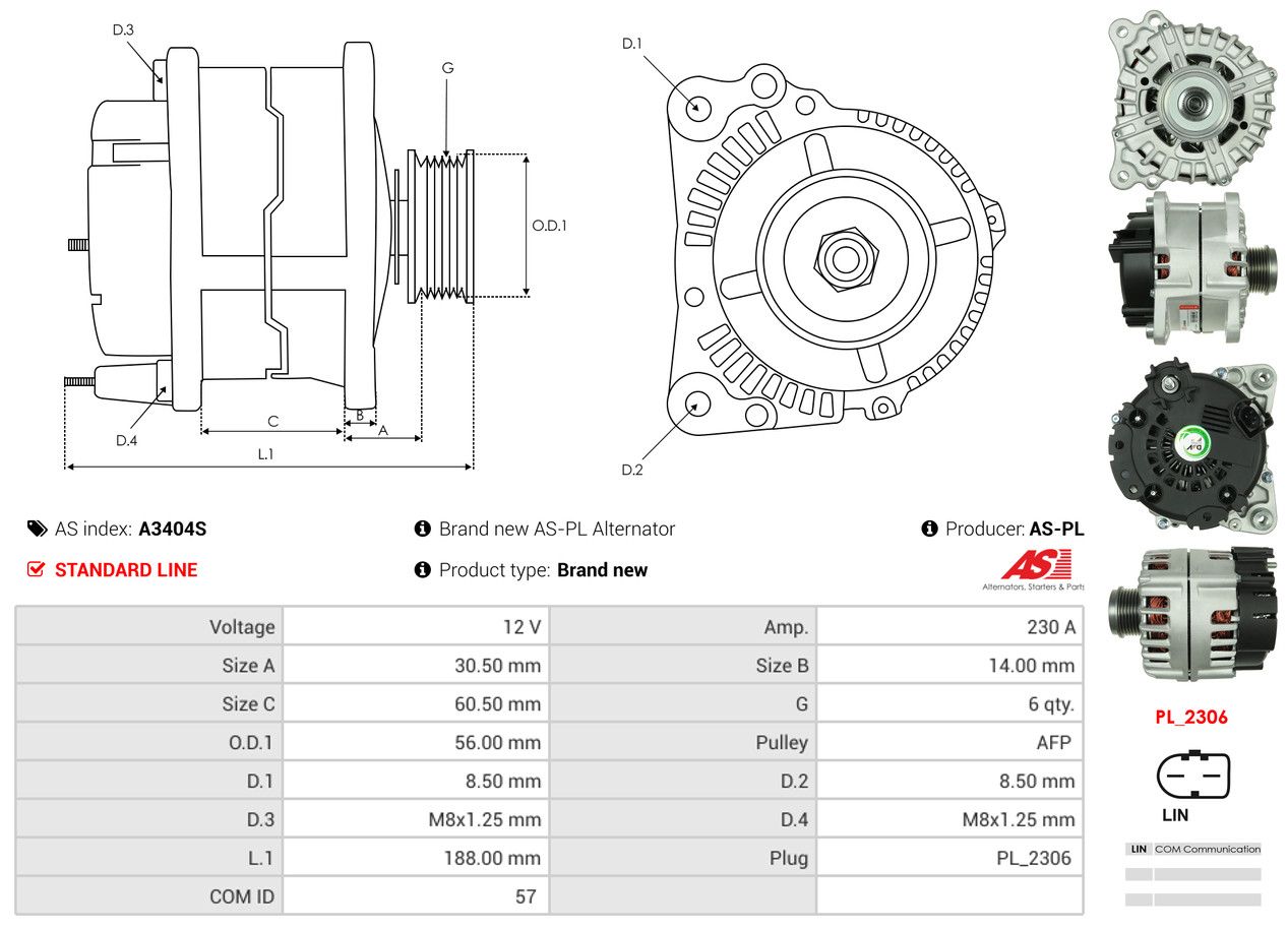 Alternateur - A3404S AS-PL – Image 5