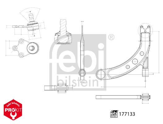 Bras de liaison, suspension de roue - 177133 FEBI BILSTEIN – Image 3