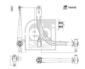 Bras de liaison, suspension de roue - 186640 FEBI BILSTEIN