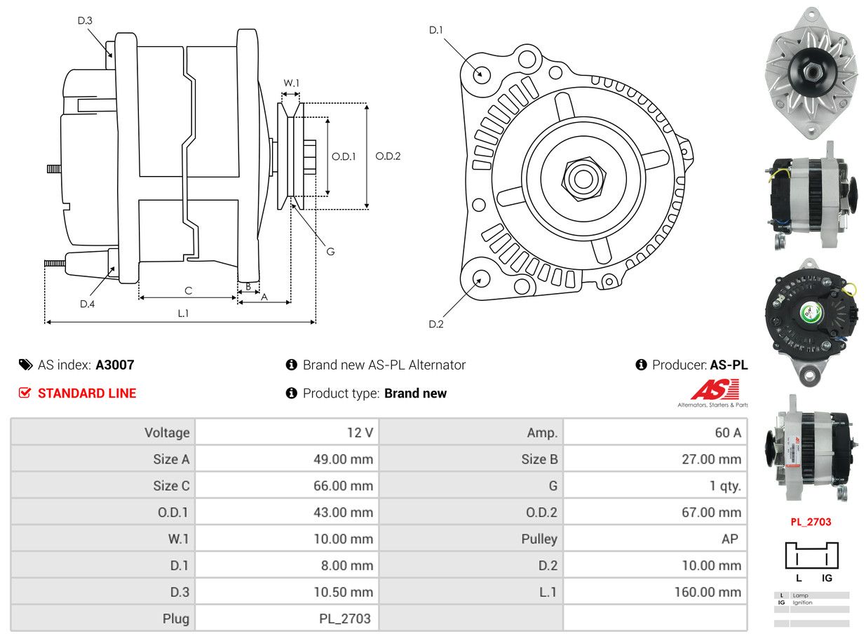 Alternateur - A3007 AS-PL – Image 6
