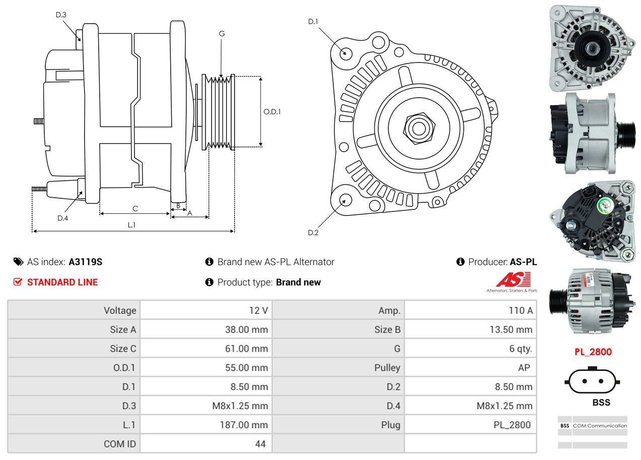 Alternateur - A3119S AS-PL – Image 5