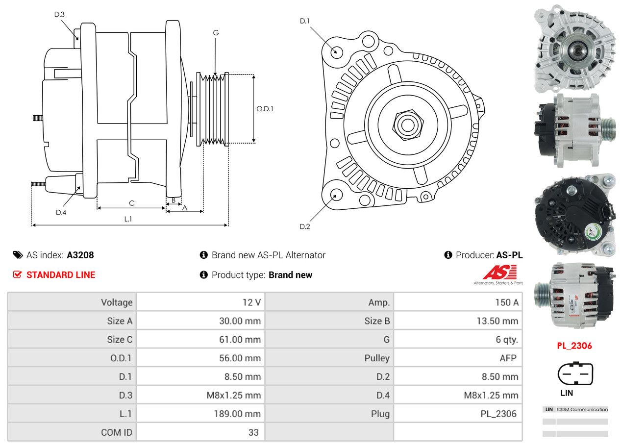 Alternateur - A3208 AS-PL – Image 5