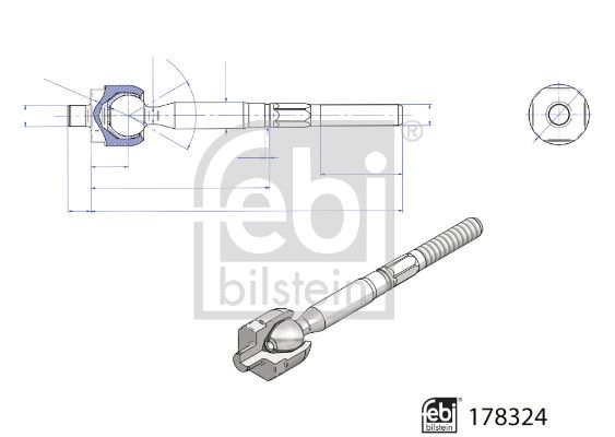 Rotule de direction intérieure, barre de connexion - 178324 FEBI BILSTEIN – Image 3