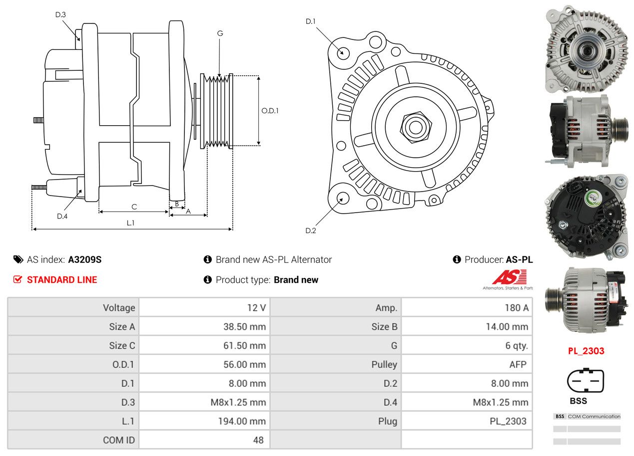 Alternateur - A3209S AS-PL – Image 5