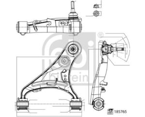 Bras de liaison, suspension de roue - 185765 FEBI BILSTEIN