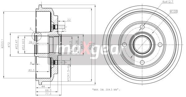 Tambour de frein - 19-2316 - MAXGEAR – Image 3