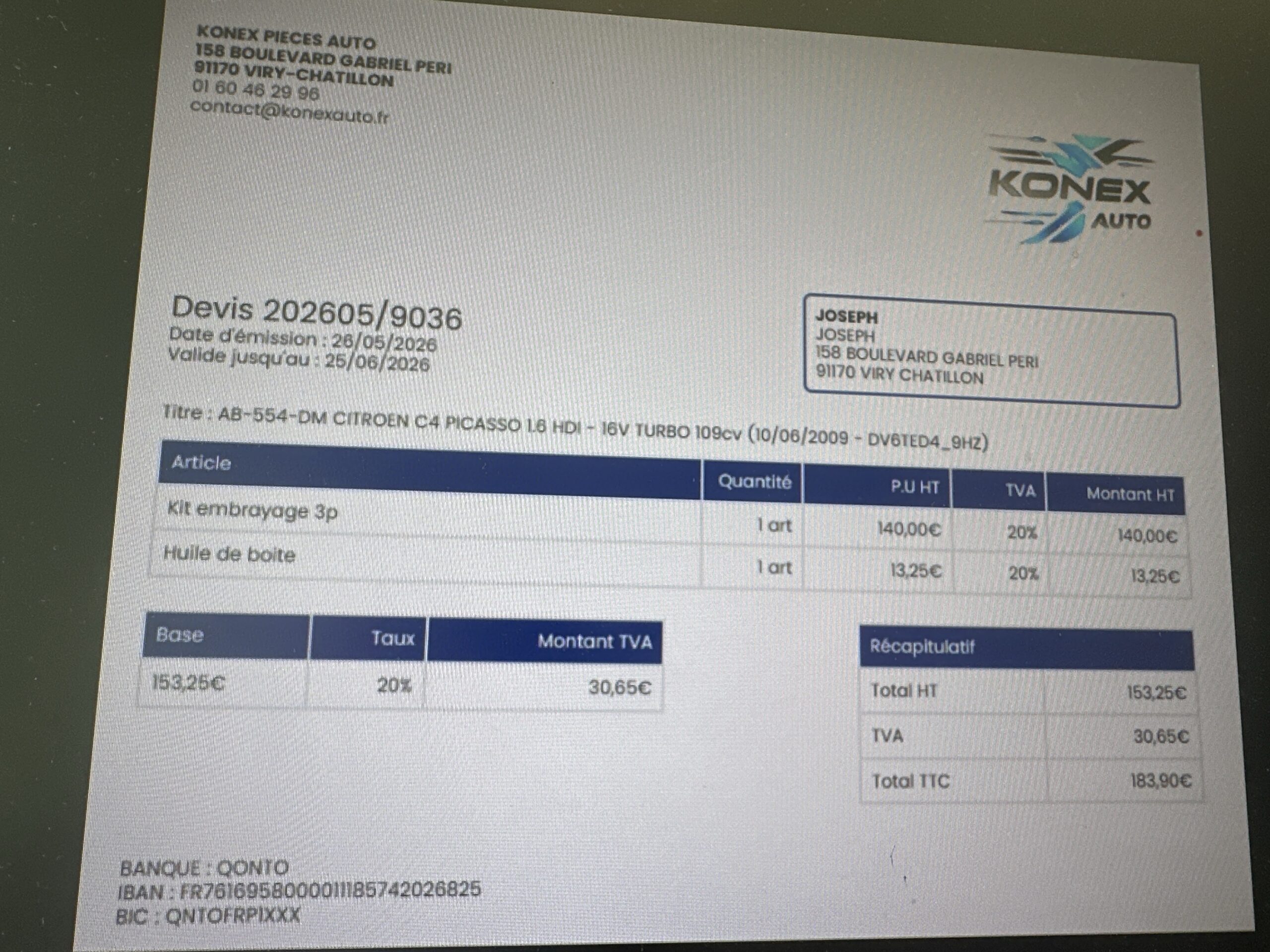 Devis,, 9036